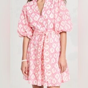 MAREA Pink and white cotton dress xs